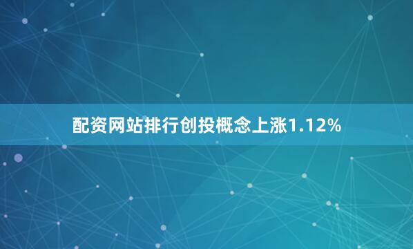 配资网站排行创投概念上涨1.12%